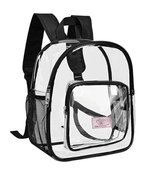 PROUDME Clear Transparent Backpack Water Resistant Small Backpack Trendy Girls School Bag