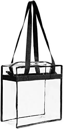 PROUDME Transparent Messenger Bag with Zipper Closure Crossbody Shoulder Bag Green - Image 4