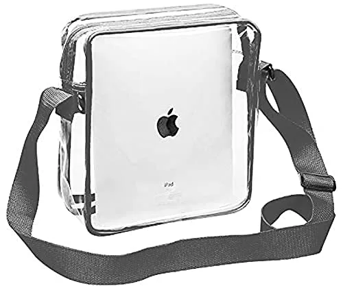 PROUDME Transparent Messenger Bag with Zipper Closure Crossbody Shoulder Bag - Image 2