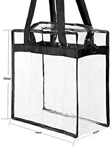 PROUDME Transparent Messenger Bag with Zipper Closure Crossbody Shoulder Bag Green - Image 3