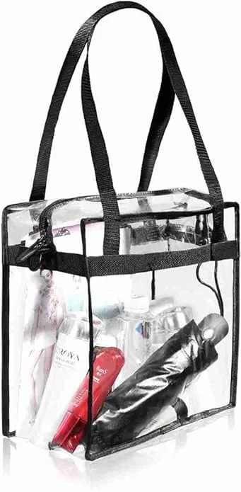 PROUDME Transparent Messenger Bag with Zipper Closure Crossbody Shoulder Bag Green - Image 2
