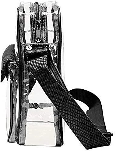 PROUDME Transparent Messenger Bag with Zipper Closure Crossbody Shoulder Bag - Image 3
