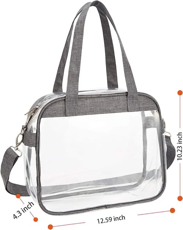 PROUDME Clear Sling Bag Stadium Approved, Clear Purse for Gym, Work, Travel (Green) - Image 2