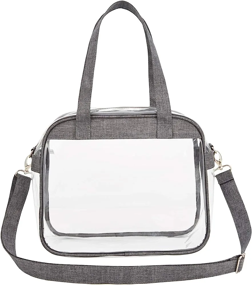 PROUDME Clear Sling Bag Stadium Approved, Clear Purse for Gym, Work, Travel (Red) - Image 4