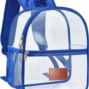 PROUDME Transparent School Backpack Waterproof Backpack for Work, Travel, School Bag Royal Blue
