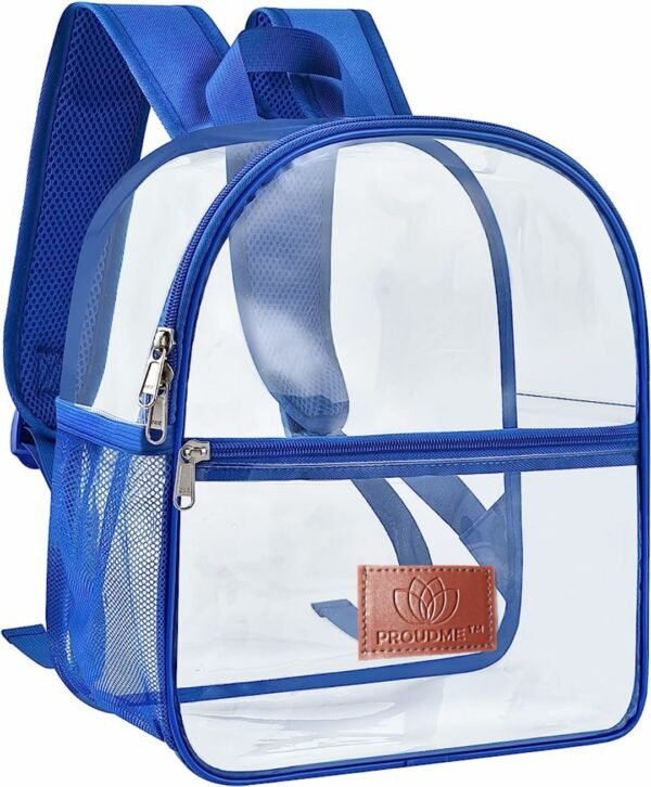 PROUDME Transparent School Backpack  Waterproof Backpack for Work, Travel, School Bag Royal Blue