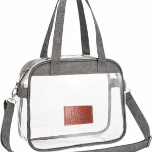 PROUDME Clear Sling Bag Stadium Approved, Clear Purse for Gym, Work, Travel