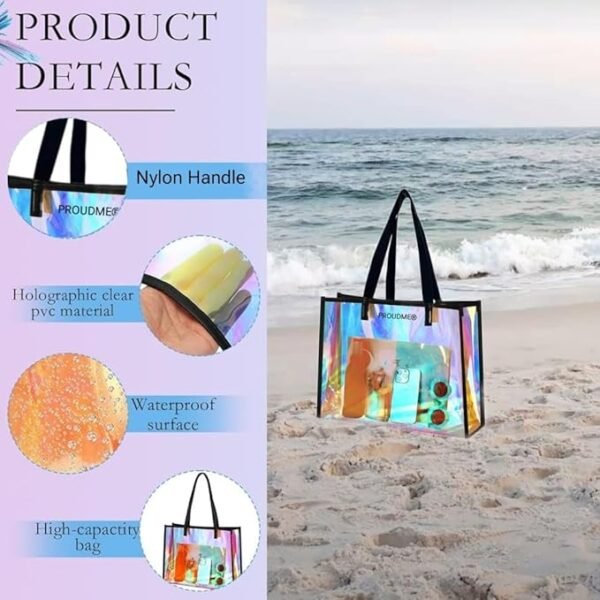 PROUDME Holographic Tote Bag