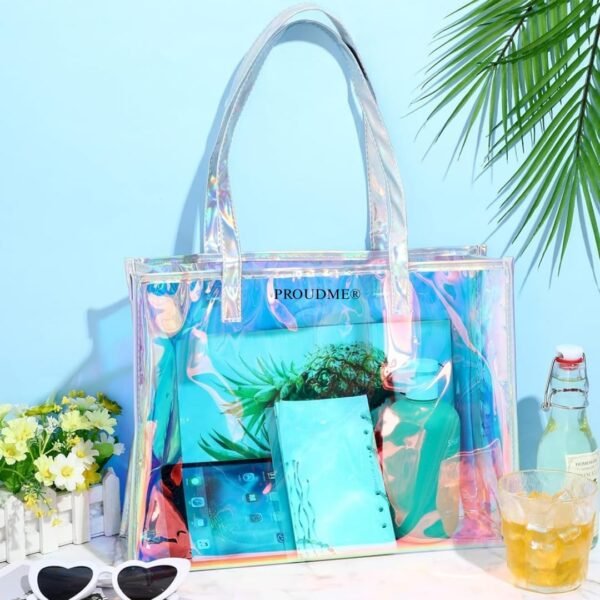 PROUDME Holographic Travel Tote Bag